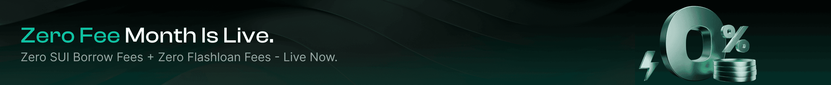 zero fee month banner
